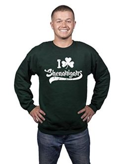 Crazy Dog T-Shirts I Clover Shenanigans Funny Saint Patricks Day Clover St Patty Unisex Sweatshirt
