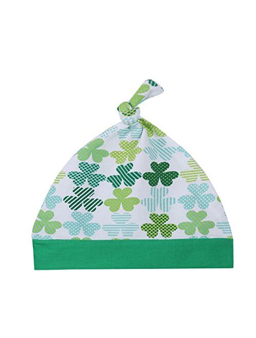 bakjuno Baby Boys Girls Cute ST Patrick's Day Outfit Clover Pants with Hat