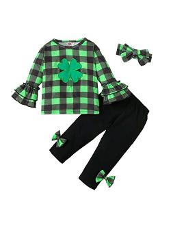 Reokoou St. Patrick's Day Boys Pink Outfit Childrens Place Rainbow Shirt for Babies Toddler Outfits Sweatshirts for Girls