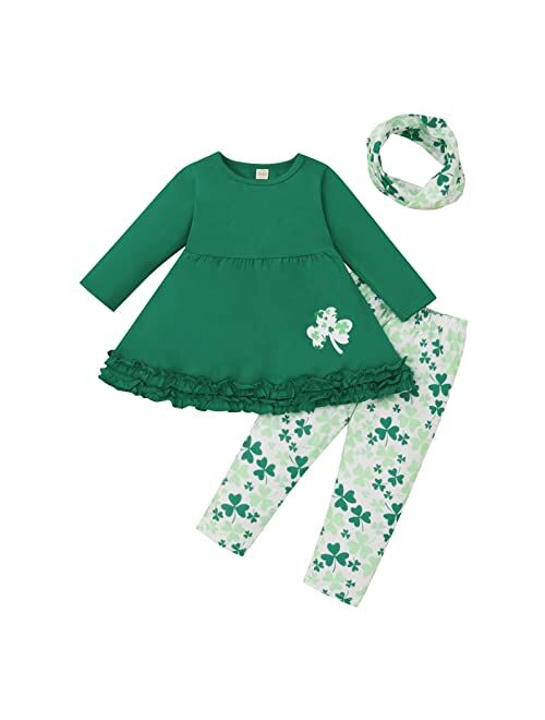 Reokoou St. Patrick's Day Boys Valentine Shirt Valentines Green Bodysuit Heart Clothes Red Outfit Toddler Girl Outfits
