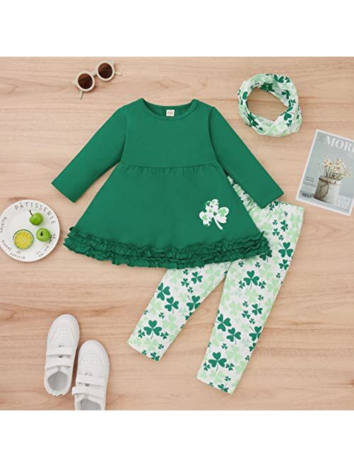 Reokoou St. Patrick's Day Boys Valentine Shirt Valentines Green Bodysuit Heart Clothes Red Outfit Toddler Girl Outfits
