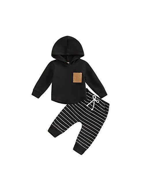 Sasaerucure Infant Toddler Baby Boy Halloween Outfits Long Sleeve Shirts Pumpkin Sweatshirt with Pants 2Pcs Fall Winter Clothes Set