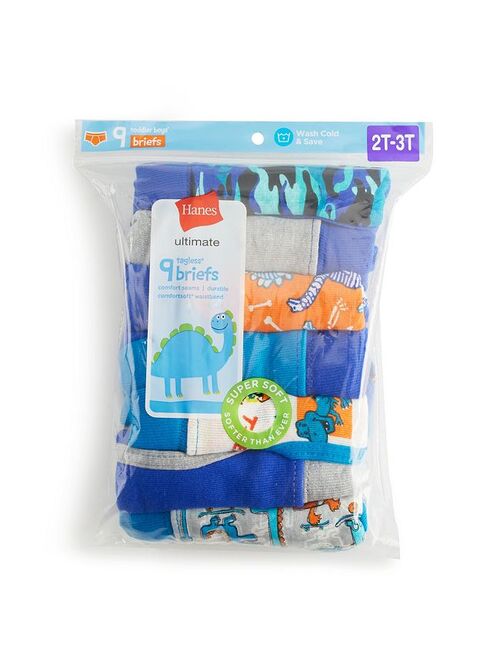 Toddler Boy Hanes Ultimate 9-Pack Dino Briefs