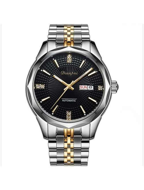 Dianpai Jewelry & Watches Men Rhinestone Decor Mechanical Watch