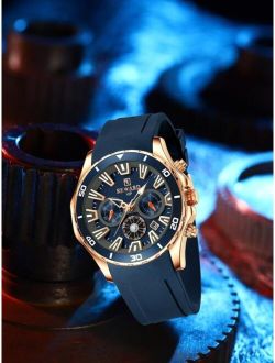 Reward Jewelry & Watches Men Triple Dial Date Quartz Watch