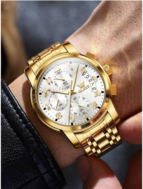 Yangbolin Jewelry & Watches Men Round Pointer Date Quartz Watch