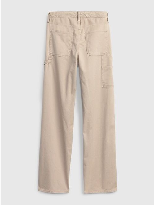 Gap Teen Cotton Solid Carpenter Pants