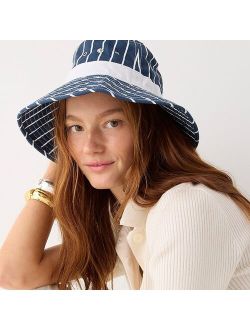 Printed bucket hat in cotton twill