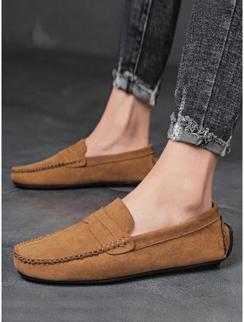 Shein LUMEET Shoes Men Stitch Detail Penny Loafers