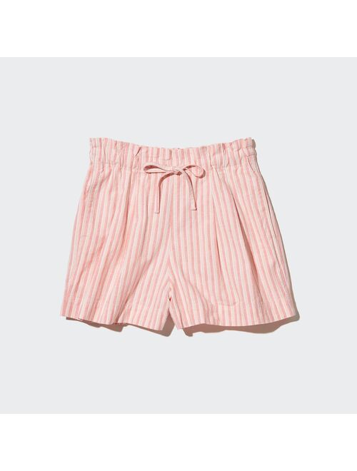 UNIQLO Cotton Linen Striped Shorts
