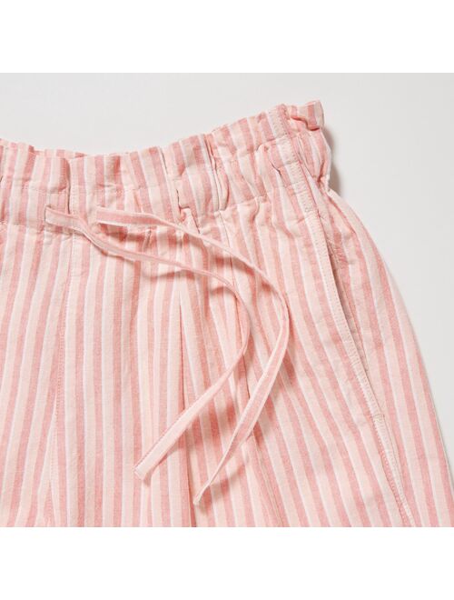 UNIQLO Cotton Linen Striped Shorts