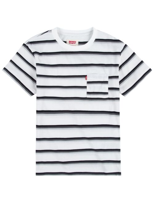 Levi's Big Boys Relaxed Fit Striped Pocket T-shirt