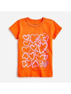 Girls' hearts graphic T-shirt