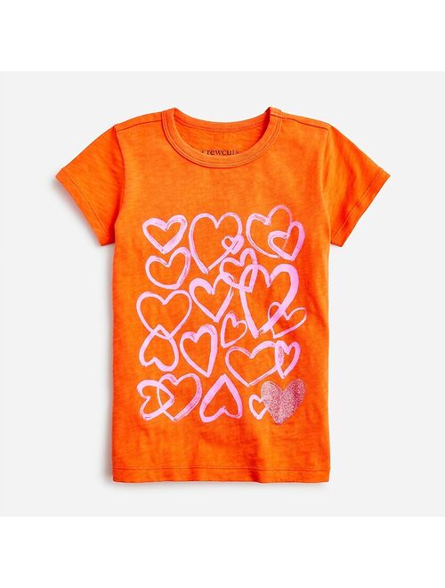 J.Crew Girls' hearts graphic T-shirt