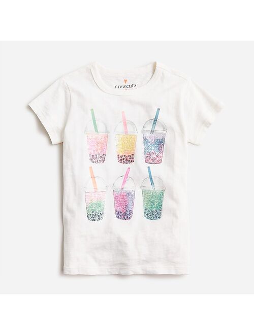 J.Crew Girls' sequin bubble tea graphic T-shirt