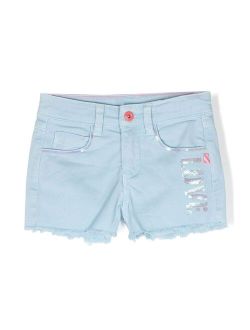 Billieblush sequinned denim shorts