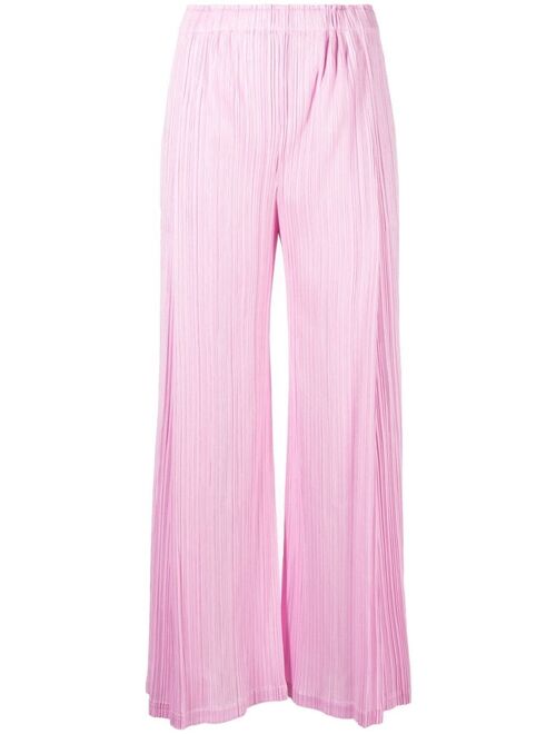 Pleats Please Issey Miyake September plisse-effect cropped trousers