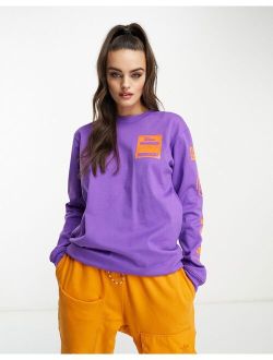 x IVY PARK Graphic long sleeve T-shirt in purple