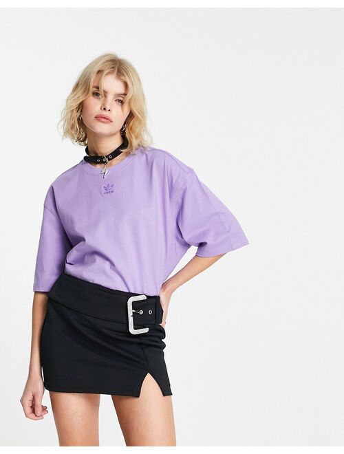adidas Originals essentials trefoil t-shirt in lilac