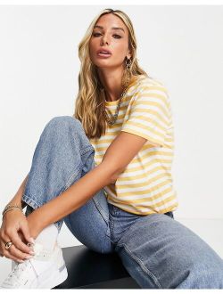ultimate t-shirt in marigold and white stripe