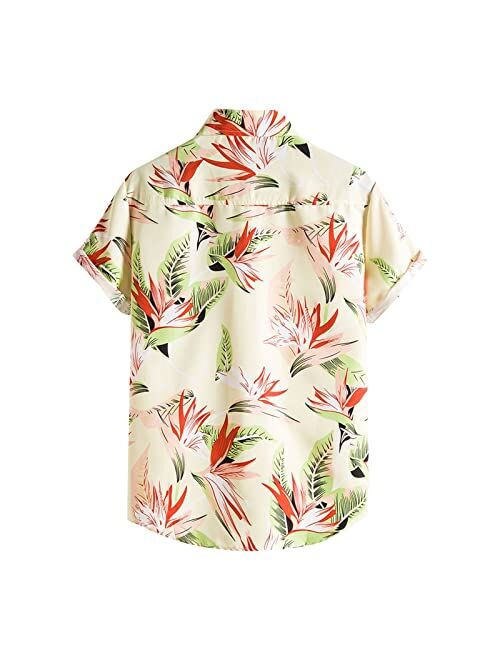 Citizen Saxigol Hawaiian Shirts for Men Short Sleeve Button Down T-Shirts Tropical Beach Shirts Funny Graphic Hawaiin Summer Tops Tee