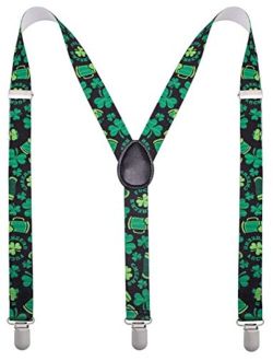 Man Of Men St Patricks Day Accessories Suspenders - Mens Suspenders with Clips - Many Colors to Choose From