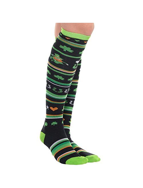 Amscan St. Patrick's Day Knee High Socks, One Size, Multicolor