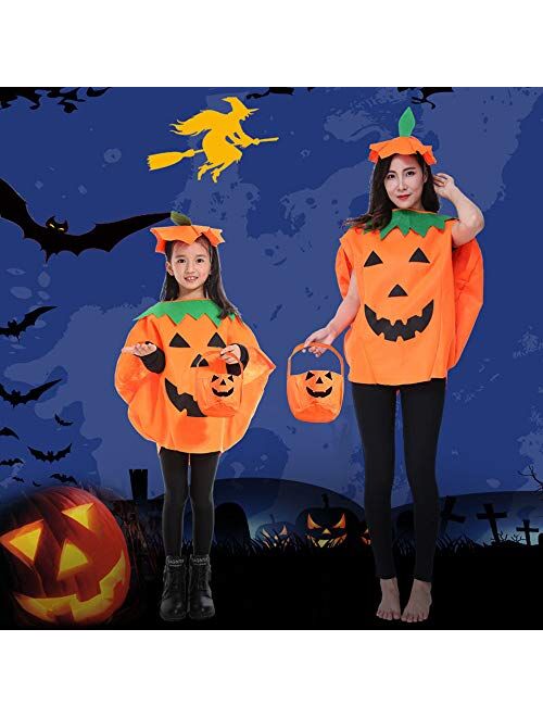 QBSM Halloween Pumpkin Costume Suit Party Clothing Clothes for Baby Toddler Child Kids Adults