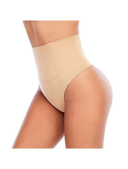 Werena Tummy Control Thong Shapewear for Women Seamless Shaping Thong Panties Body Shaper Underwear