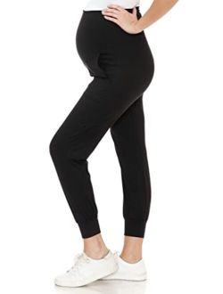 Maternity Pants for Women Over The Belly Pregnancy Joggers Casual Lounge Pants