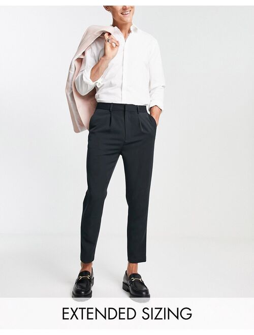 ASOS DESIGN tapered smart trousers in black