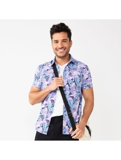 Athleisure Tech Button Front Shirt