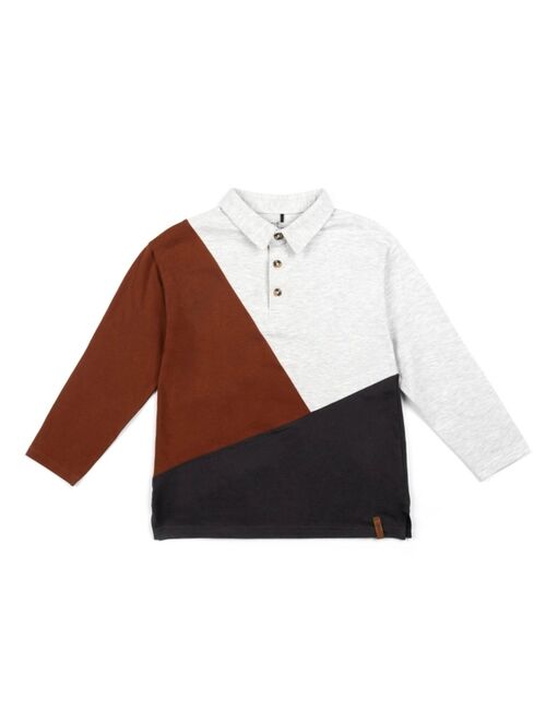 DEUX PAR DEUX Boy Colorblock Jersey Polo - Child