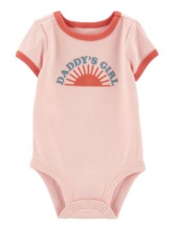 Baby Girls Daddy Short Sleeved Bodysuit, 1 Piece Set