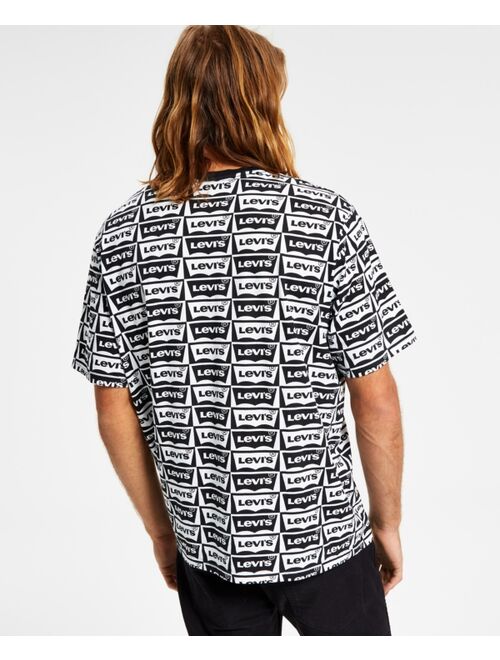LEVI'S Men's Relaxed-Fit Batwing Tile Logo Graphic T-Shirt