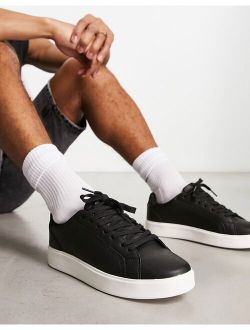 lace up sneakers in black