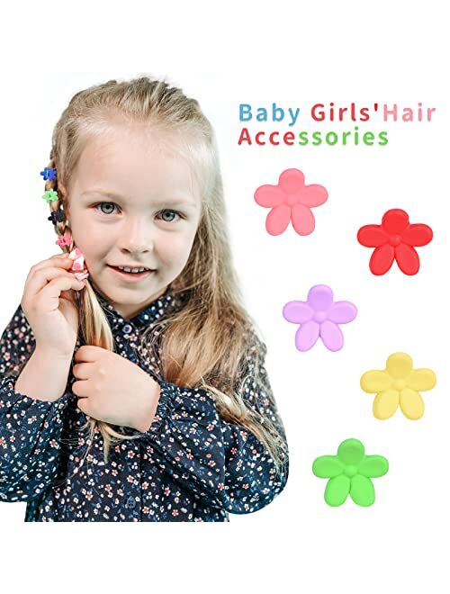 Choicbaby 128PCS Baby Girls Mini Hair Claw Clips Flower Hair Hair Accessories Barrattes for School Girls Kids Teens