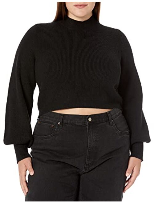 The Drop Women's Leonel Mock-Neck Open-Back Sweater