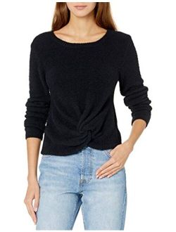 Women's Eloise Long-Sleeve Twist Front Cozy Cropped Sweater