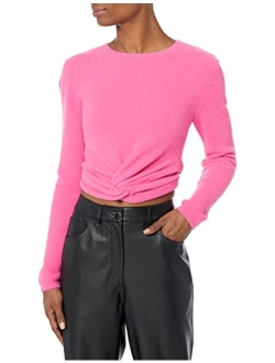 Women's Eloise Long-Sleeve Twist Front Cozy Cropped Sweater