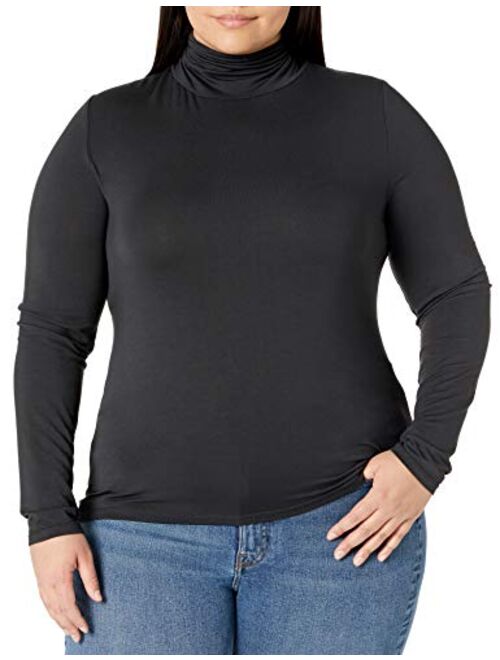 The Drop Women's Phoebe Long-Sleeve Turtleneck Second Skin T-Shirt