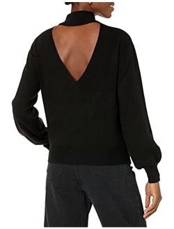 Women's Jaclyn Cut-Out Back Mock-Neck Sweater