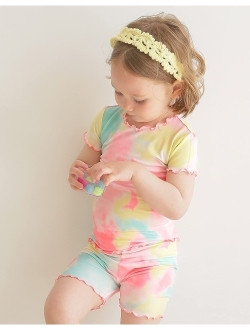 VAENAIT BABY 12M-12Y Toddler Kids Junior Girls Boys Tie Dye Short Cool Pajamas 2pcs Pjs Set