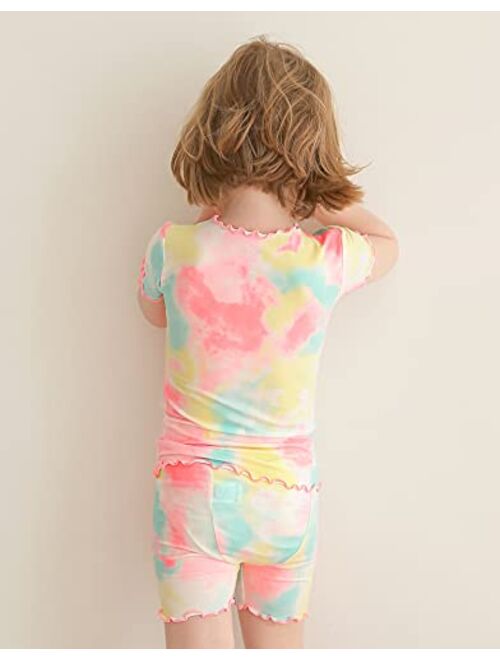 VAENAIT BABY 12M-12Y Toddler Kids Junior Girls Boys Tie Dye Short Cool Pajamas 2pcs Pjs Set