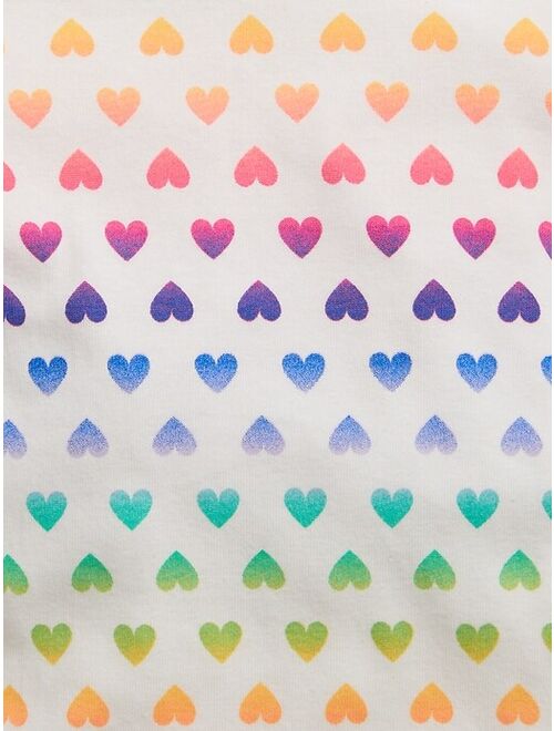 babyGap 100% Organic Cotton Rainbow Heart PJ Shorts Set