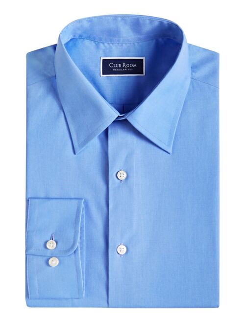 CLUB ROOM Men's Regular Fit Solid Dress Shirt, Created for Macy's