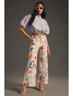 Buy Maeve The Collette Cropped Wide-Leg Ponte Pants online | Topofstyle