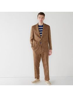 Relaxed-fit suit jacket in Italian linen-cotton herringbone