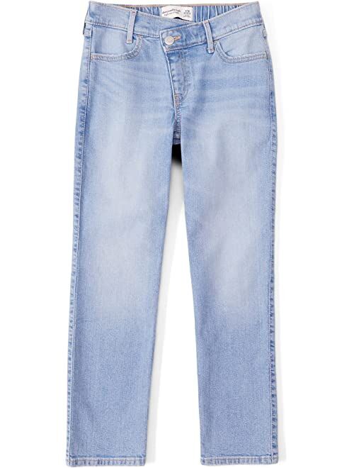 Abercrombie & Fitch abercrombie kids Asymmetrical High-Rise Straight Jeans (Little Kids/Big Kids)