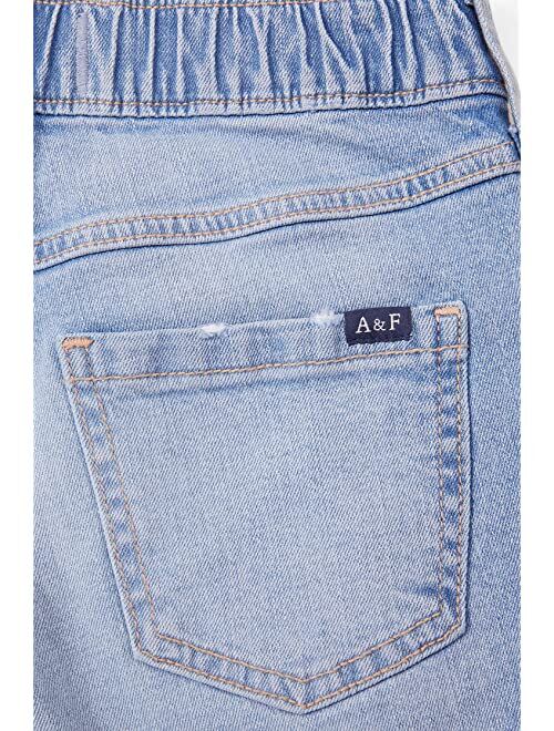 Abercrombie & Fitch abercrombie kids Asymmetrical High-Rise Straight Jeans (Little Kids/Big Kids)